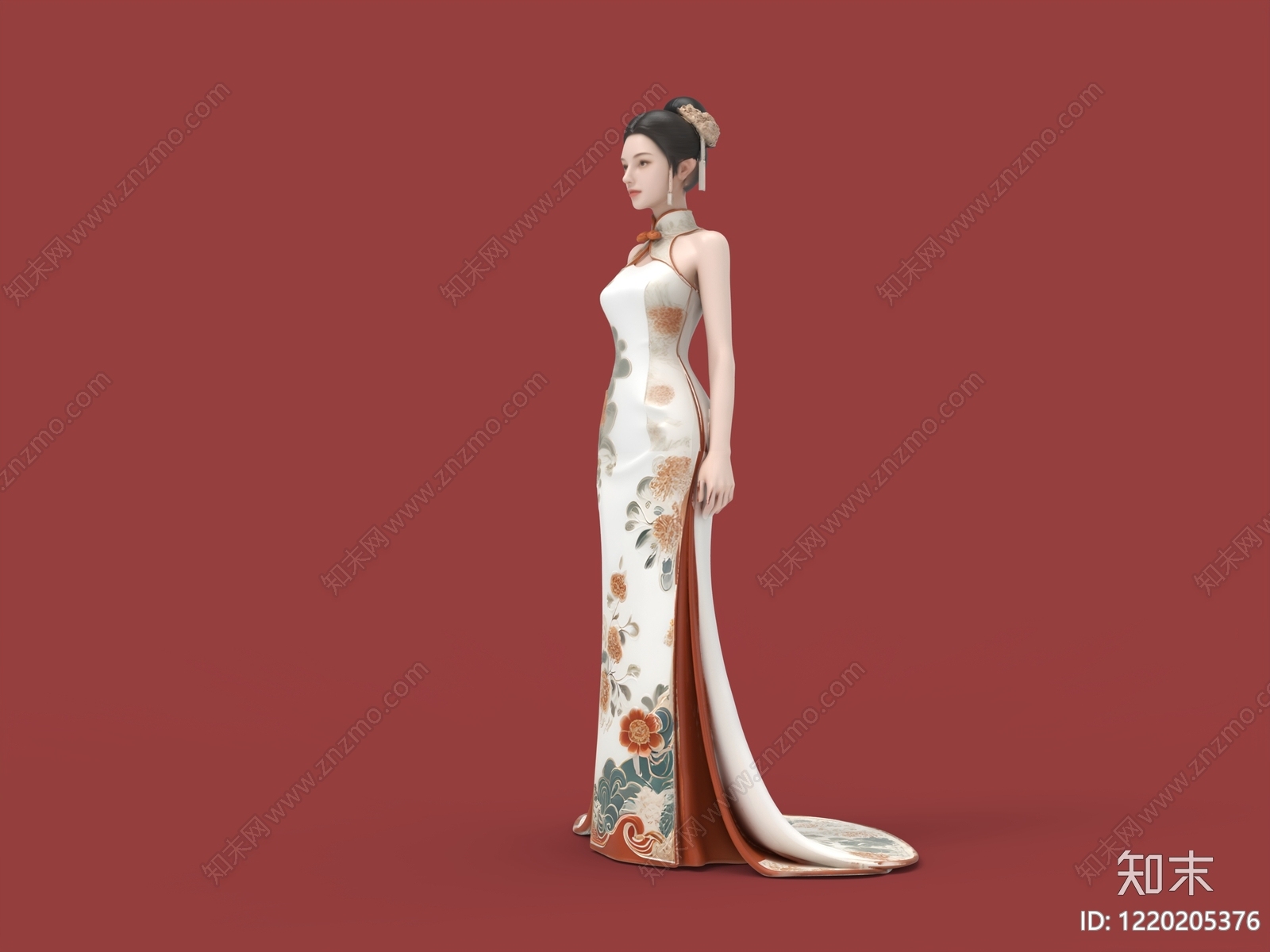 新中式虚拟人物3D模型下载【ID:1220205376】