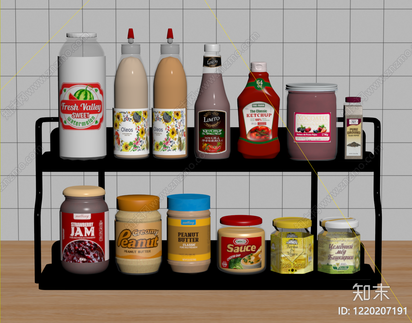 现代简约厨房用品3D模型下载【ID:1220207191】