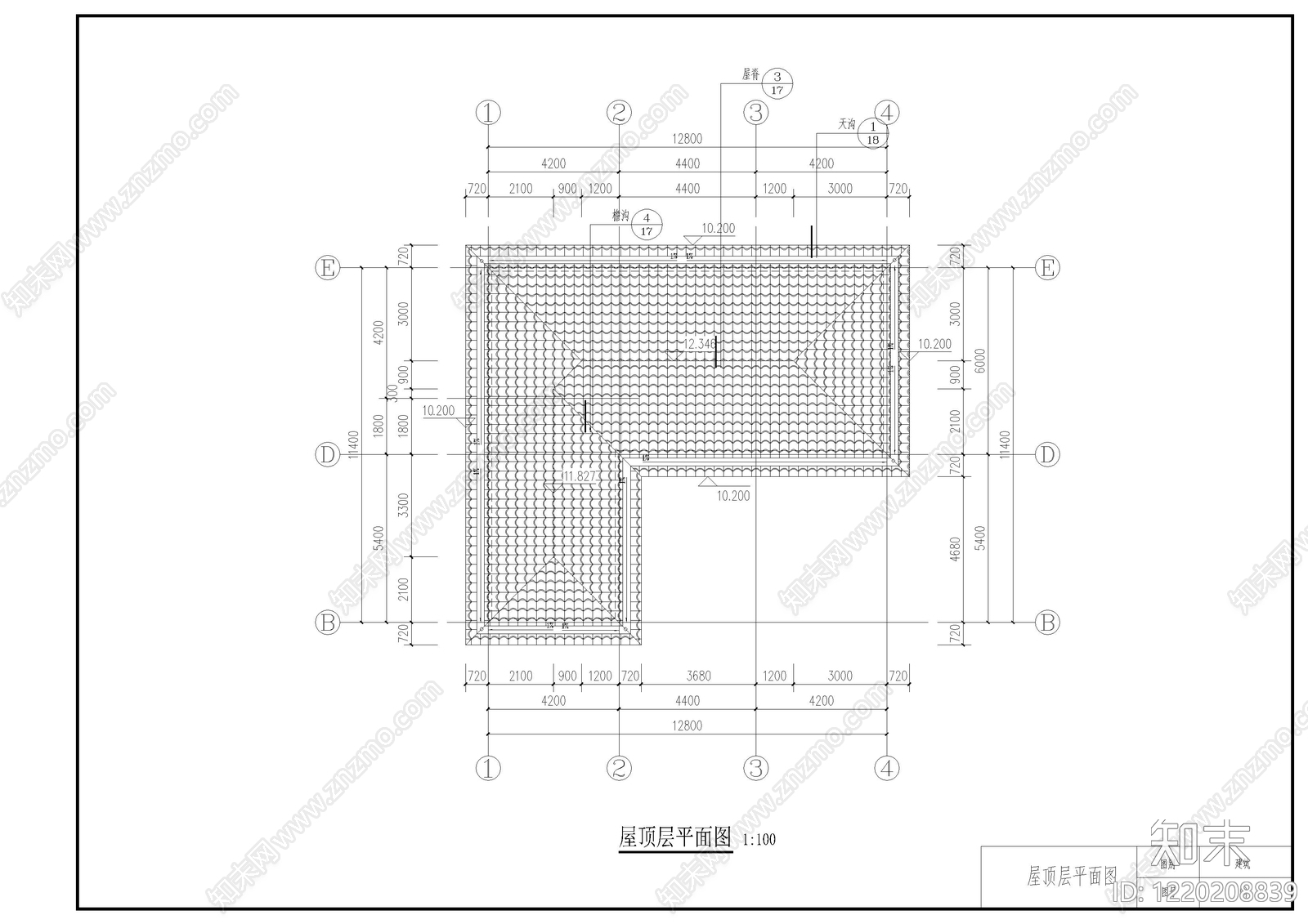 别墅建筑cad施工图下载【ID:1220208839】