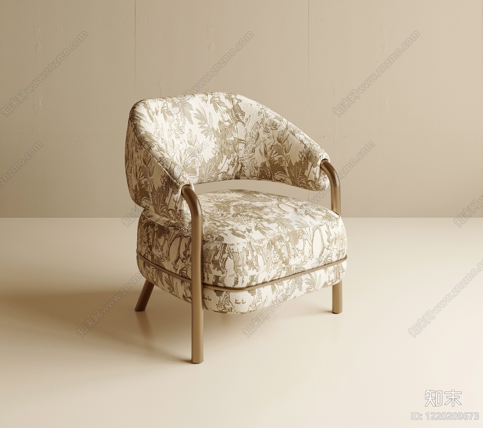 法式单人沙发3D模型下载【ID:1220209673】