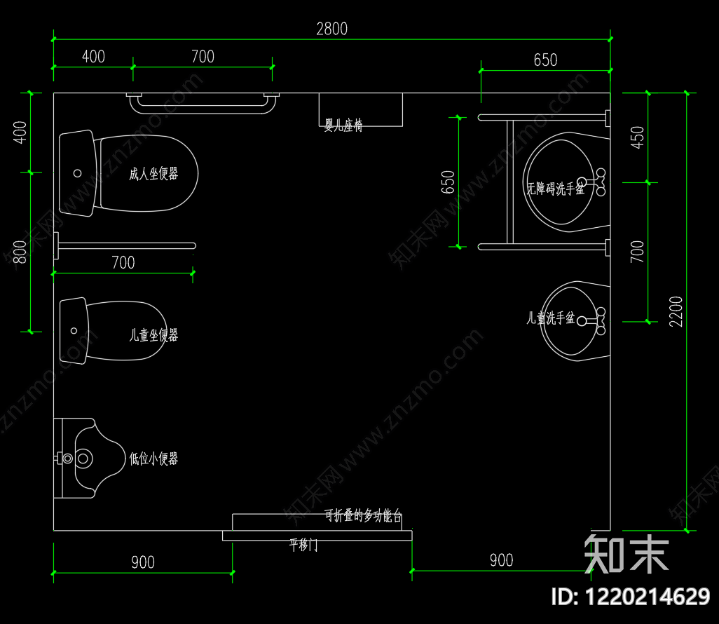 公厕cad施工图下载【ID:1220214629】
