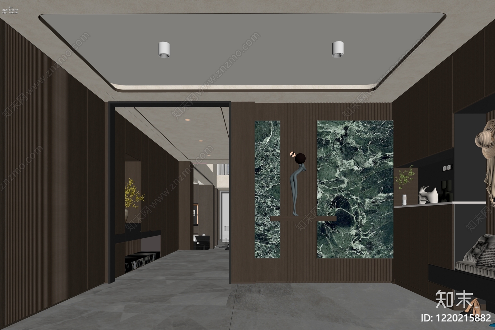 意式极简玄关3D模型下载【ID:1220215882】