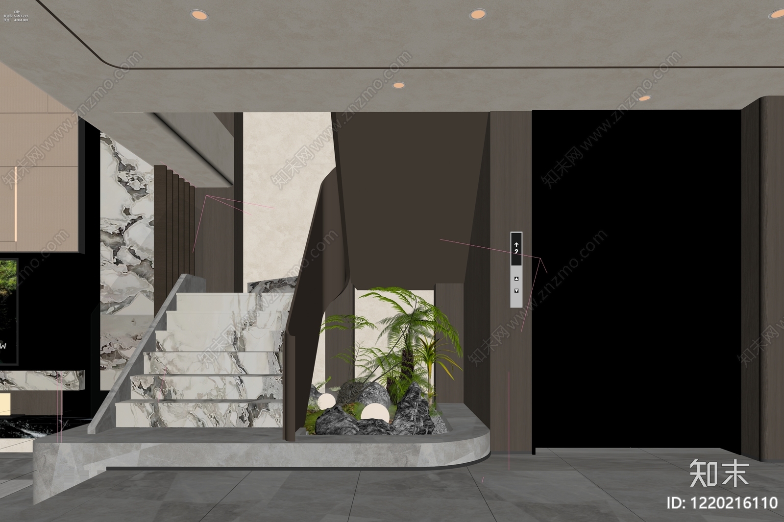 现代简约玄关3D模型下载【ID:1220216110】