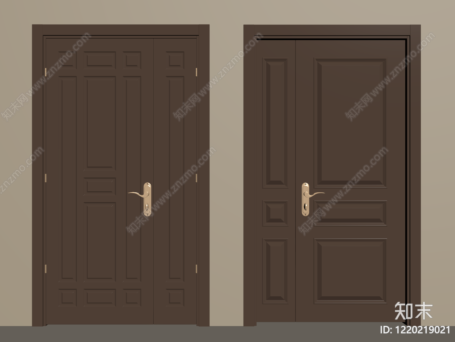 美式双开门SU模型下载【ID:1220219021】