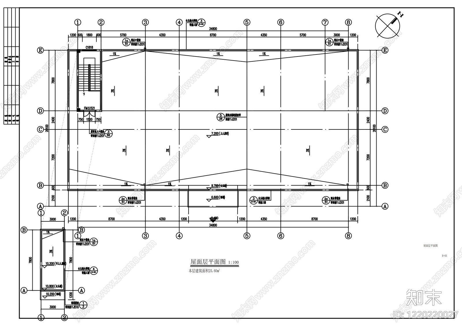 办公楼建筑cad施工图下载【ID:1220220027】