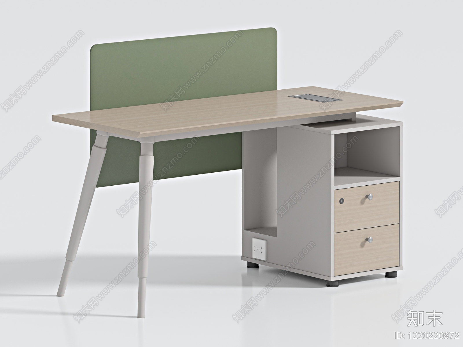 现代简约办公桌3D模型下载【ID:1220220972】
