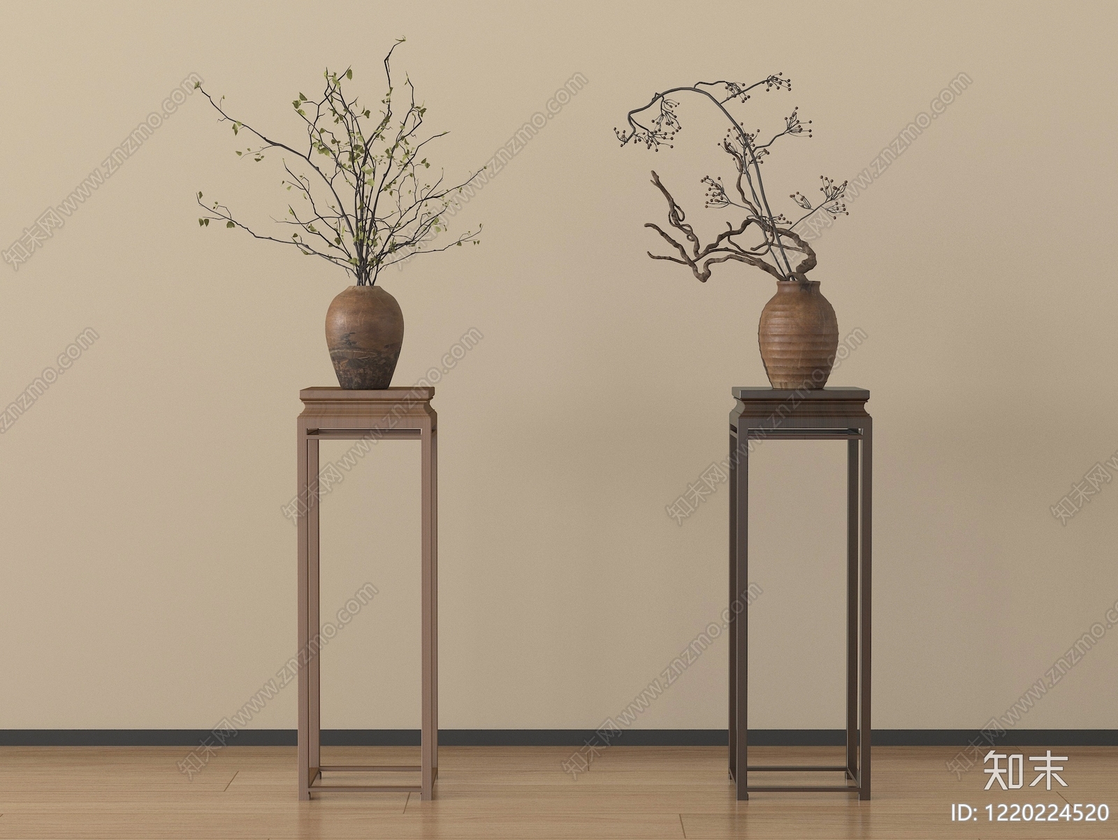 新中式花艺3D模型下载【ID:1220224520】