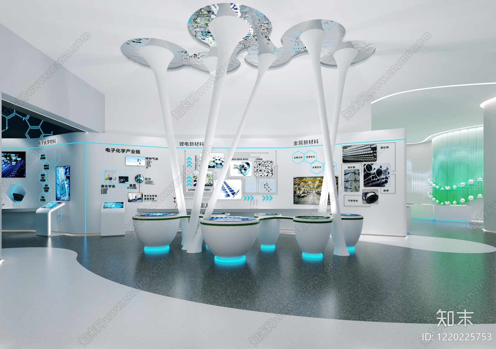 科技未来风科技展厅3D模型下载【ID:1220225753】