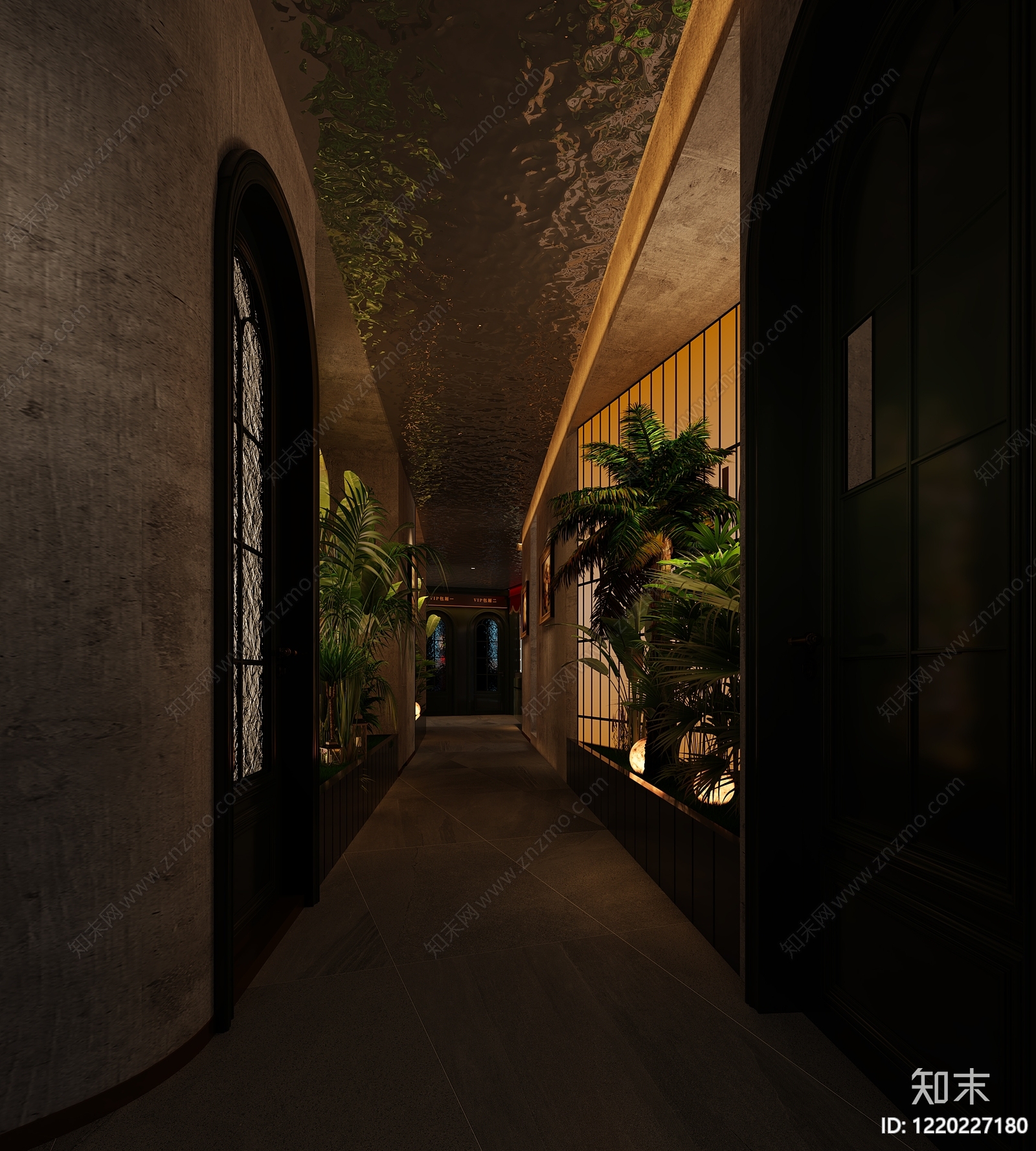 复古酒店走廊3D模型下载【ID:1220227180】