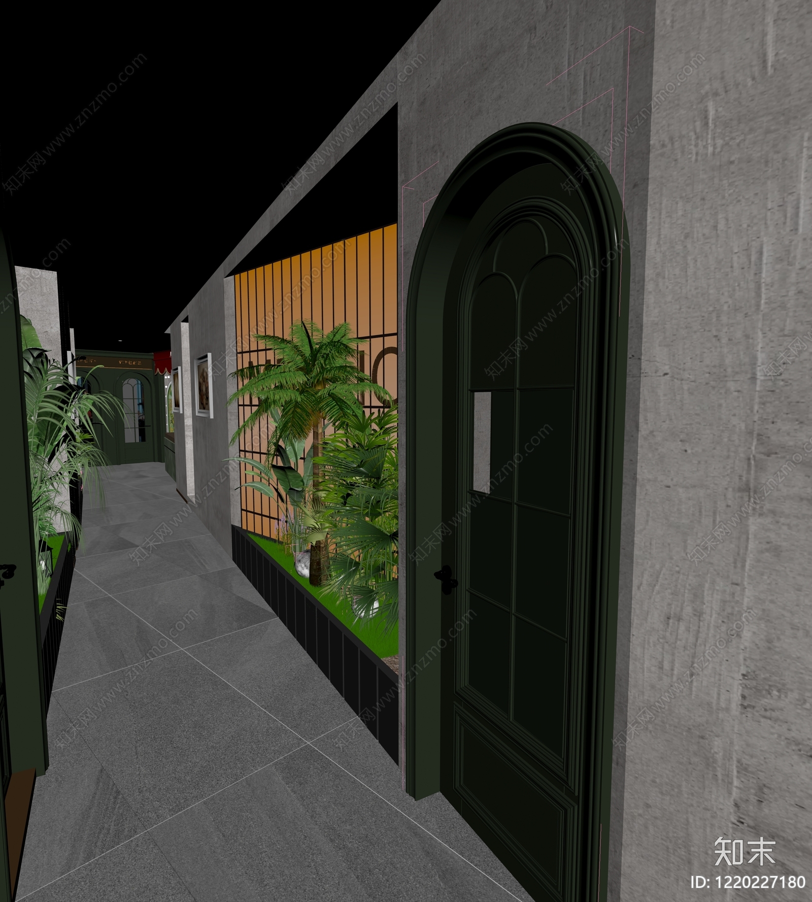 复古酒店走廊3D模型下载【ID:1220227180】