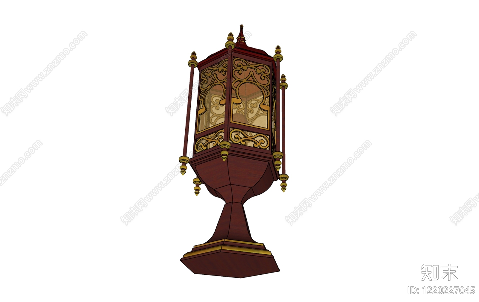 中式灯笼SU模型下载【ID:1220227045】