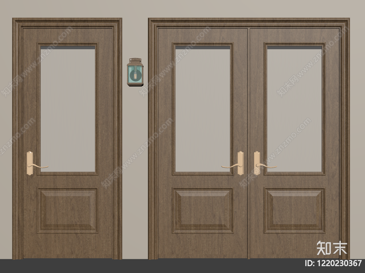 美式双开门SU模型下载【ID:1220230367】