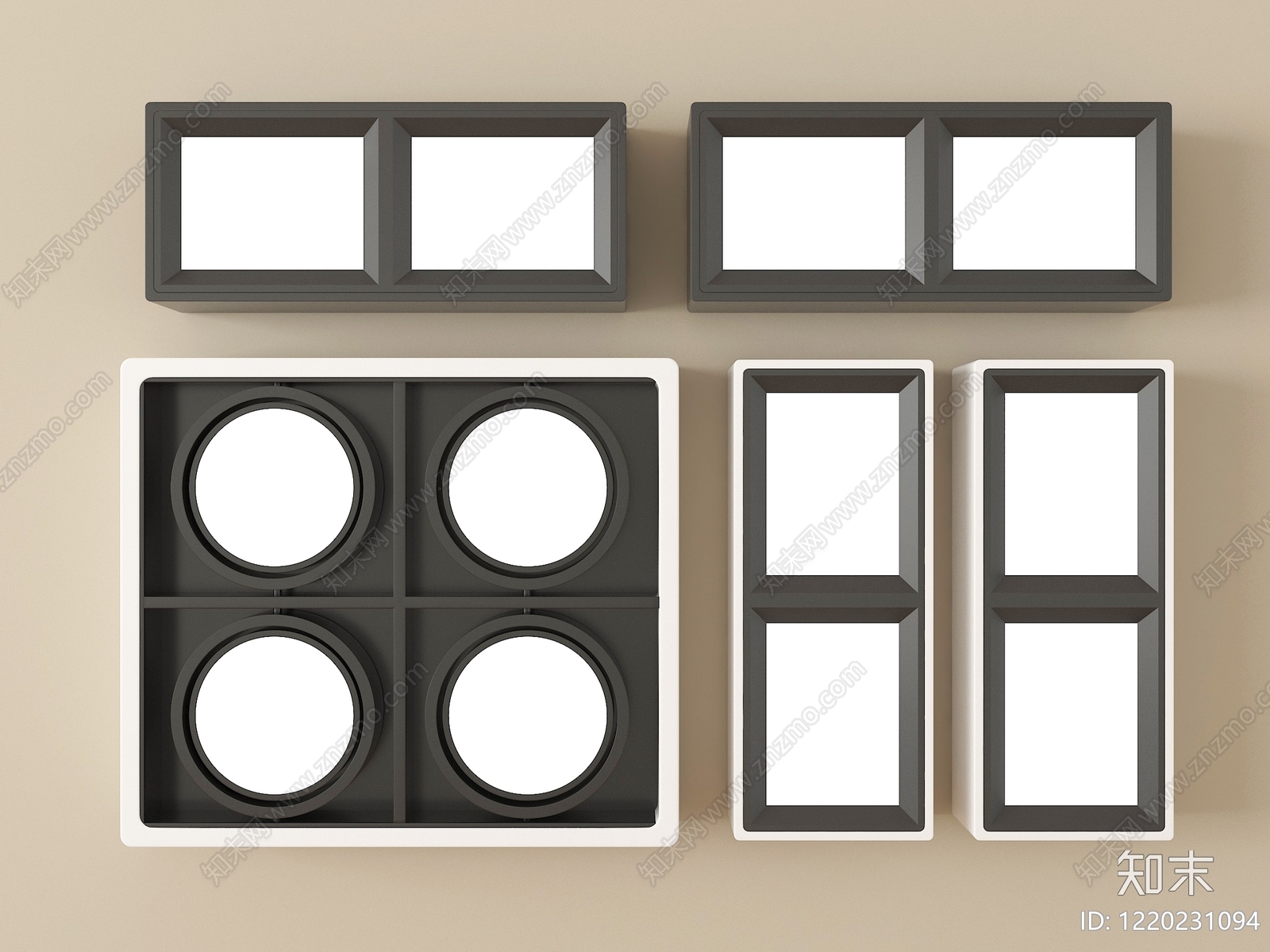 极简主义灯具组合3D模型下载【ID:1220231094】