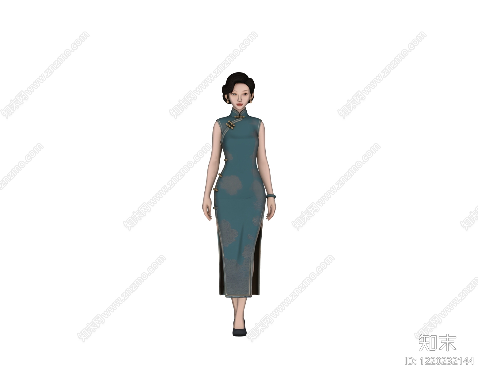 新中式虚拟人物SU模型下载【ID:1220232144】