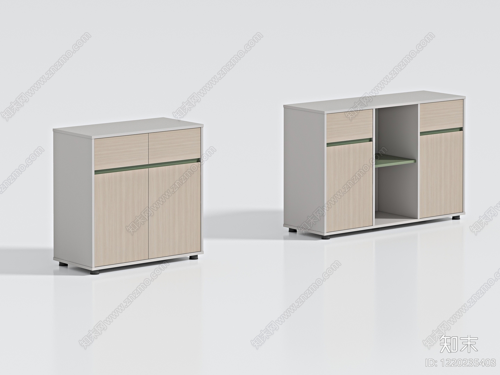 现代简约储物柜3D模型下载【ID:1220235403】