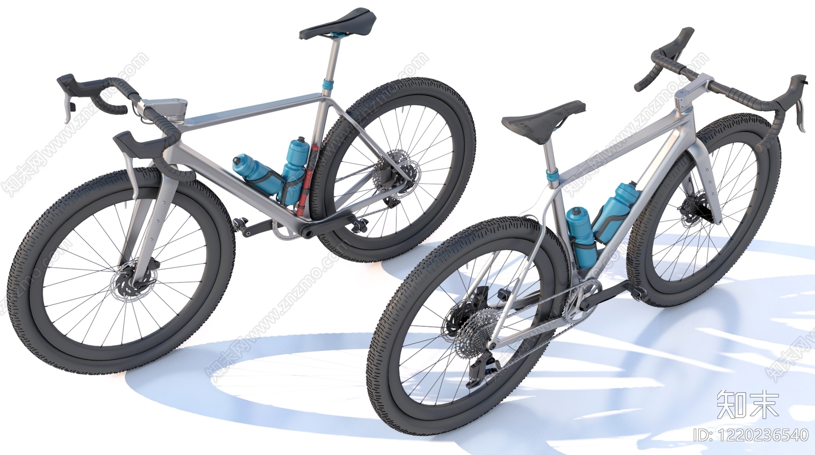极简主义自行车3D模型渲染效果图