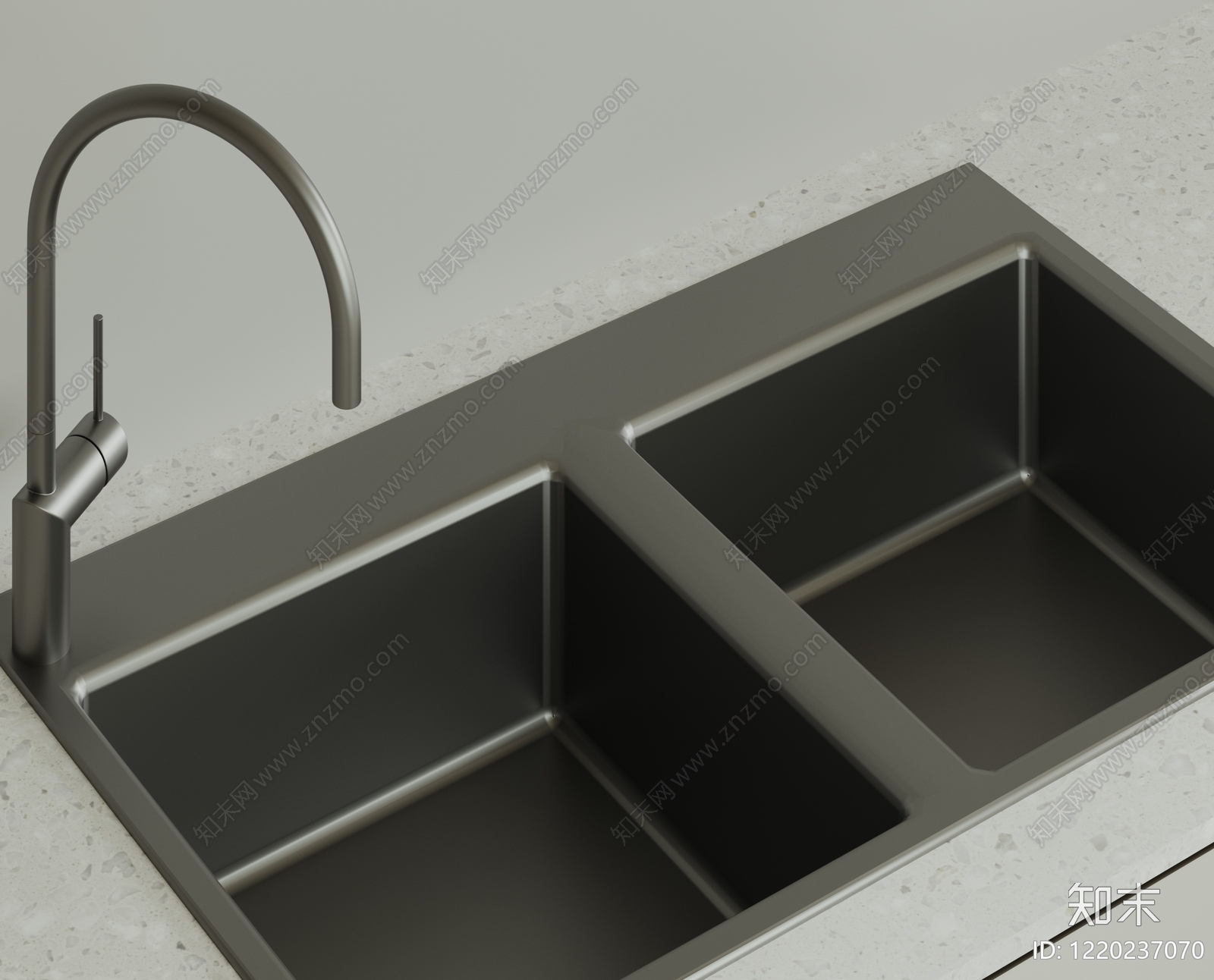 极简开放式厨房3D模型下载【ID:1220237070】