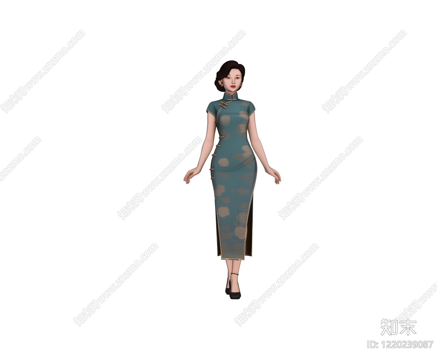 新中式虚拟人物SU模型下载【ID:1220239087】