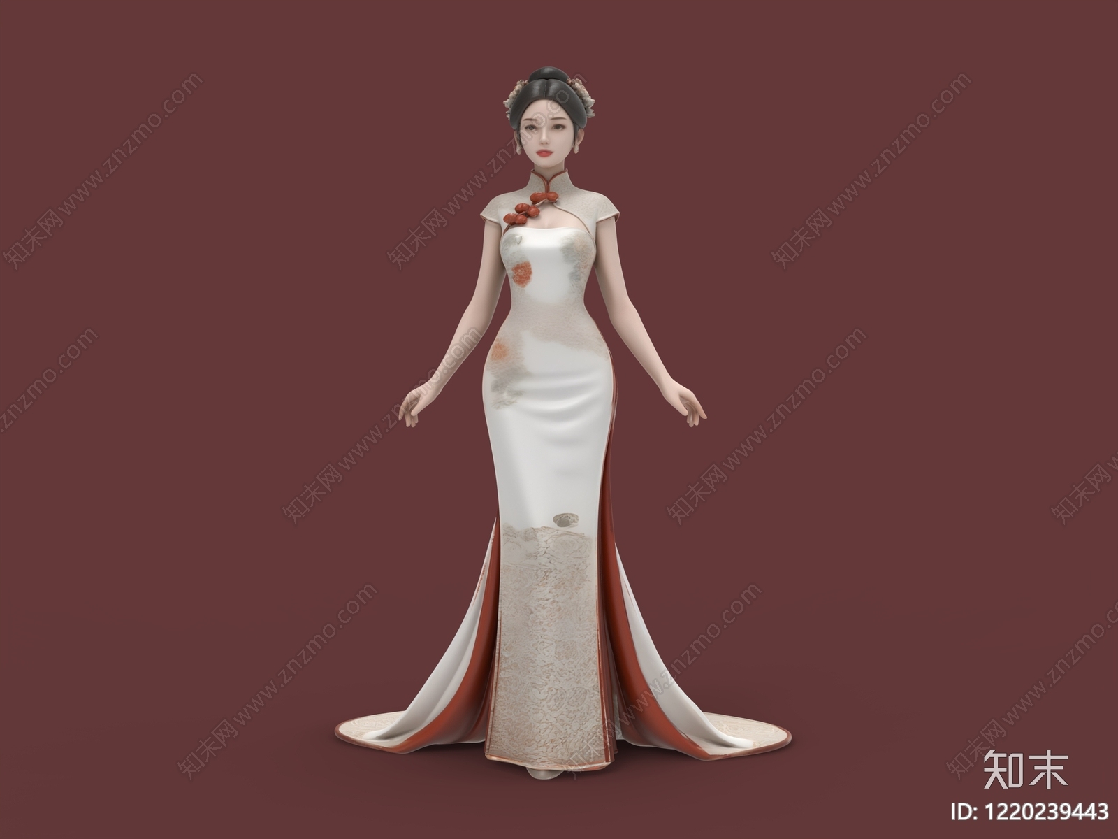 新中式虚拟人物SU模型下载【ID:1220239443】