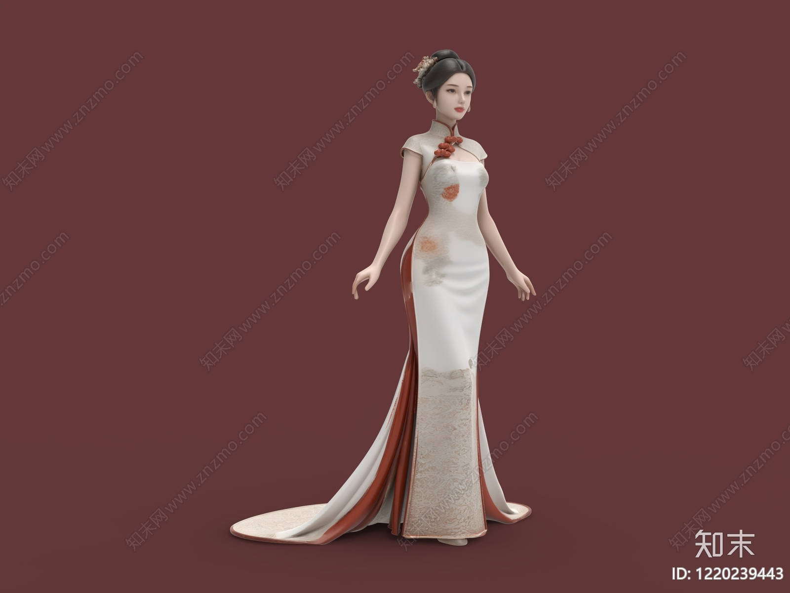 新中式虚拟人物SU模型下载【ID:1220239443】