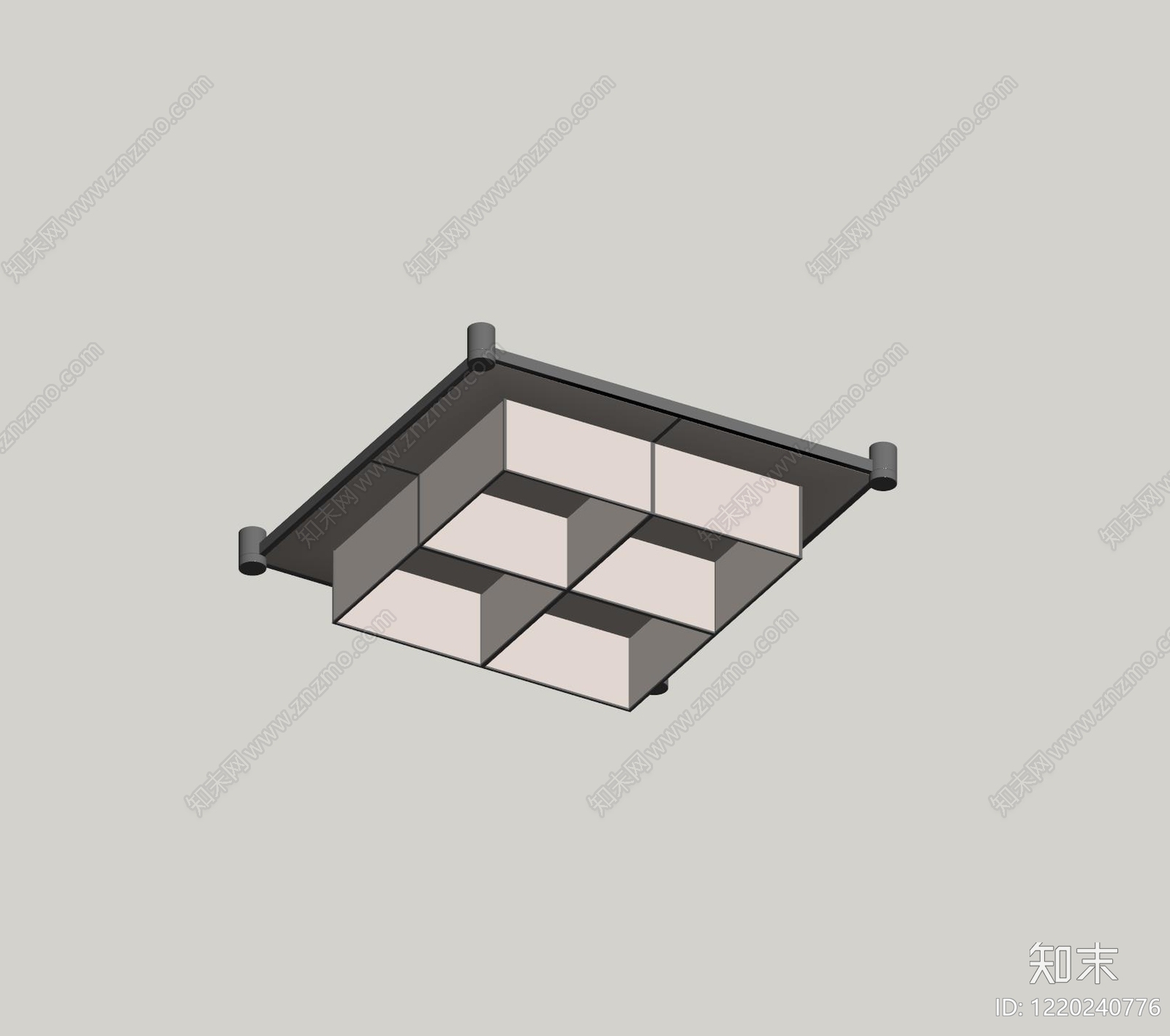 现代简约吸顶灯SU模型下载【ID:1220240776】