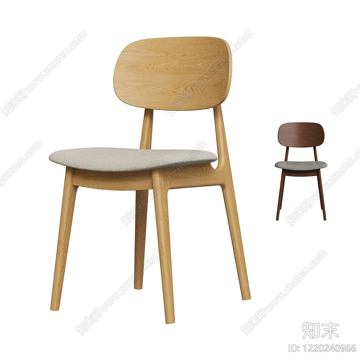 北欧餐椅3D模型下载【ID:1220240966】