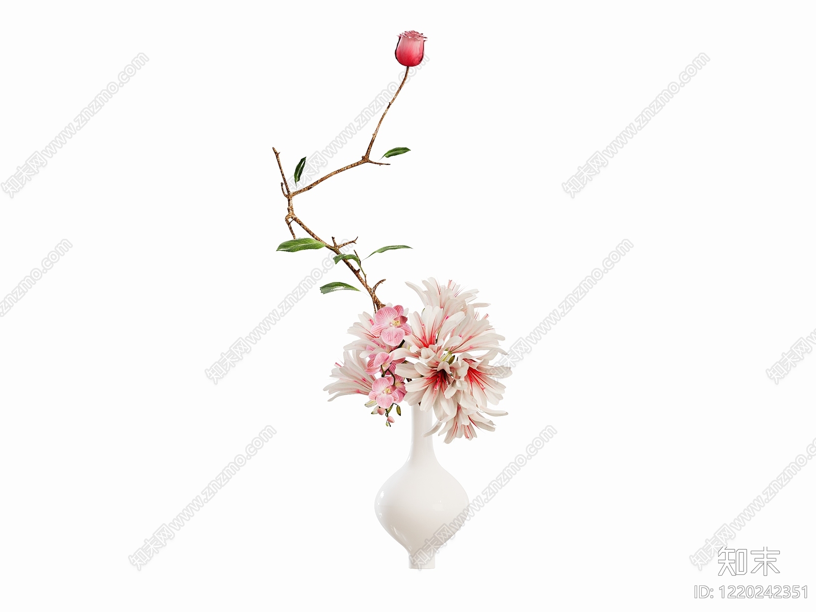 禅意花艺3D模型下载【ID:1220242351】