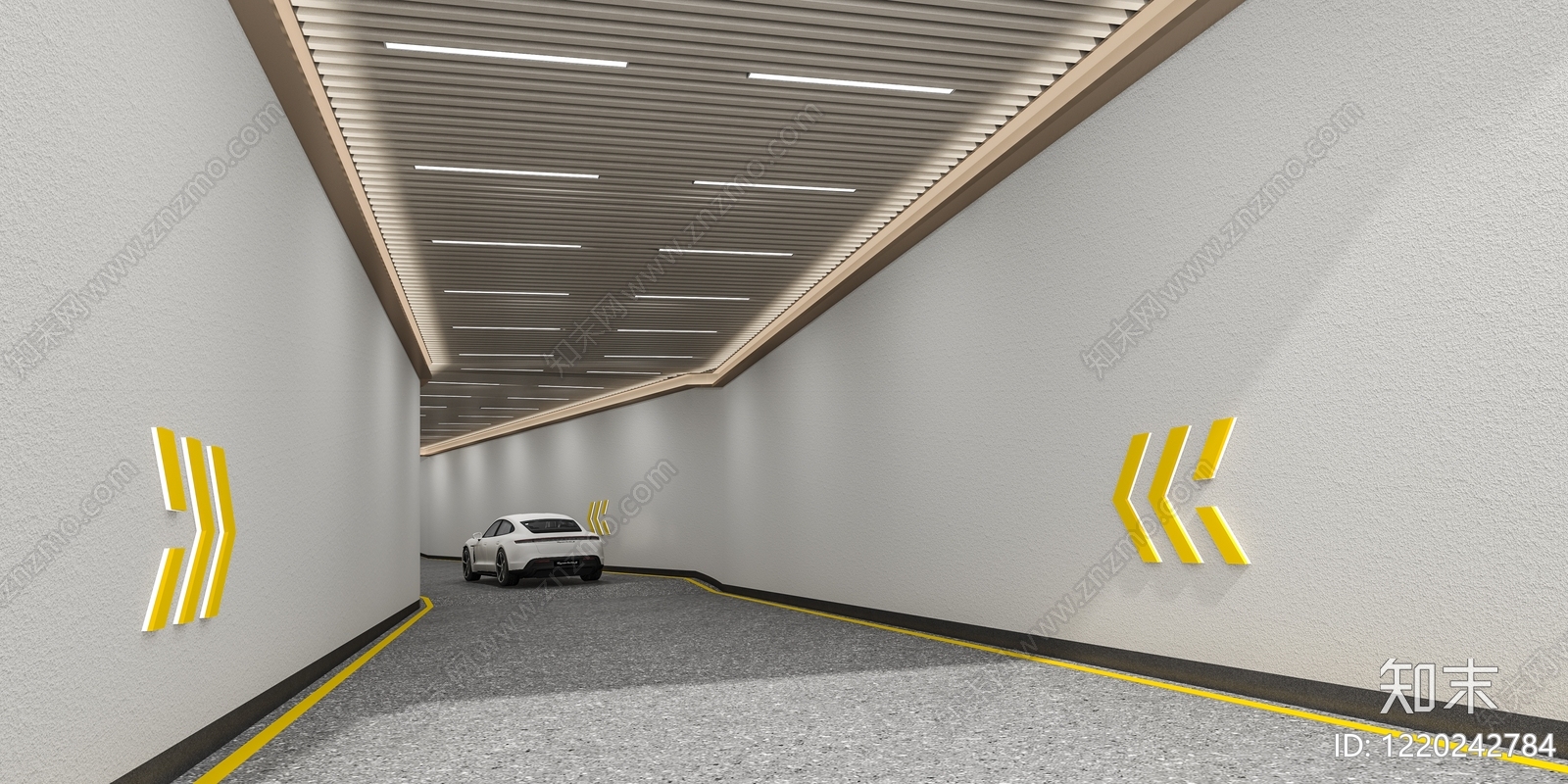 新中式室内停车场3D模型下载【ID:1220242784】