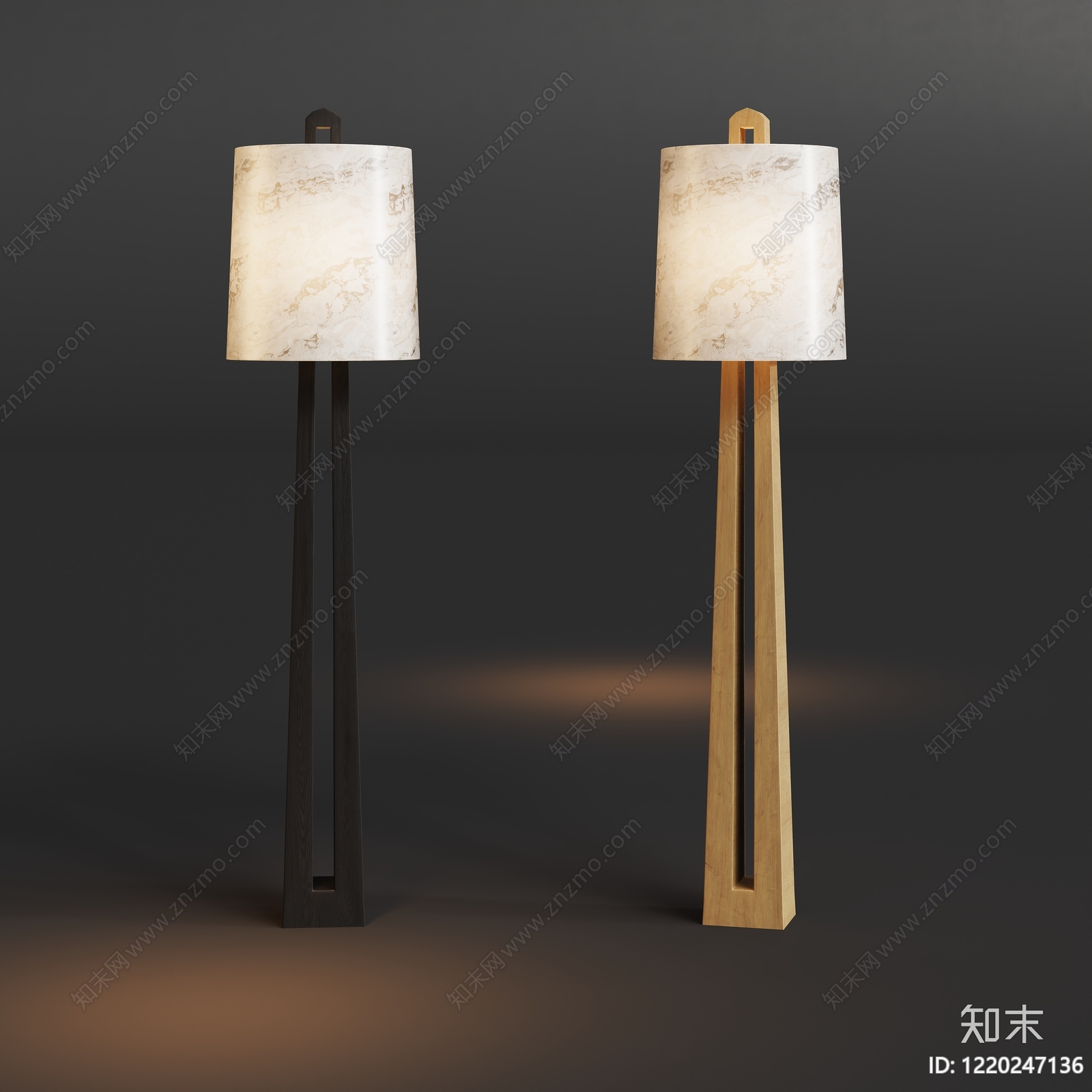 日式落地灯3D模型下载【ID:1220247136】
