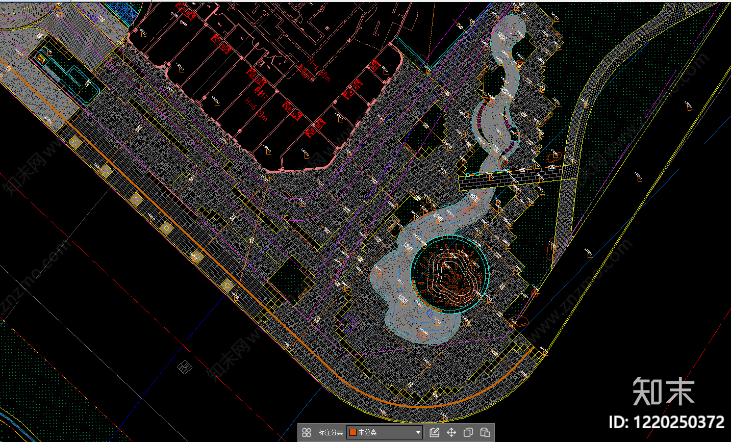 示范区景观cad施工图下载【ID:1220250372】