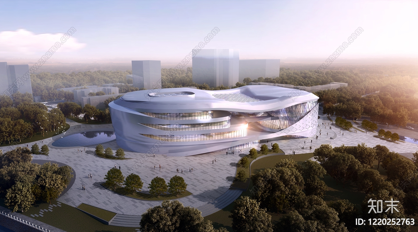 现代主义艺术风格建筑3D模型下载【ID:1220252763】