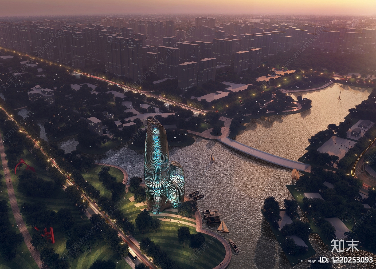 参数化主义艺术风格建筑3D模型下载【ID:1220253093】