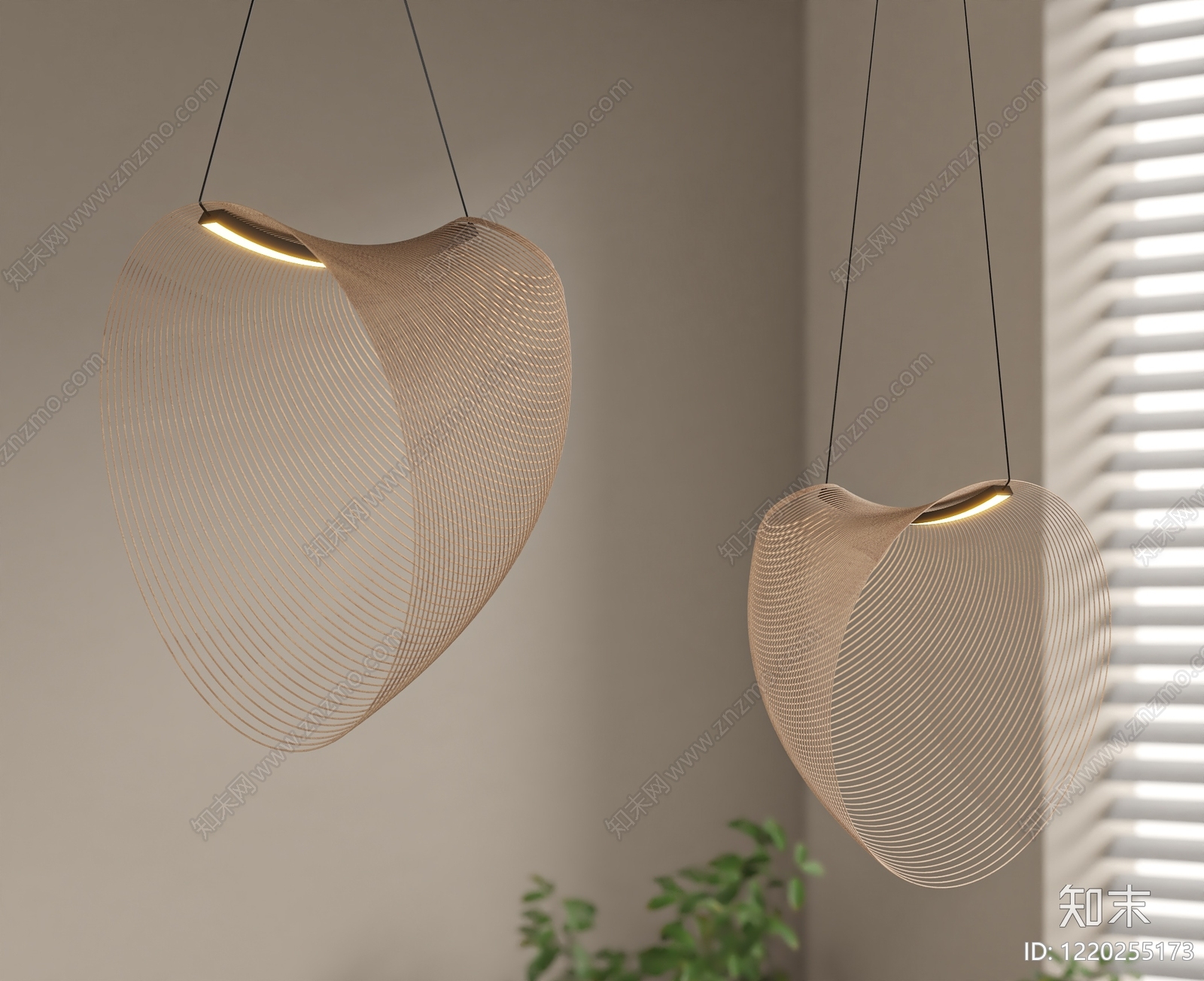 极简艺术吊灯3D模型下载【ID:1220255173】
