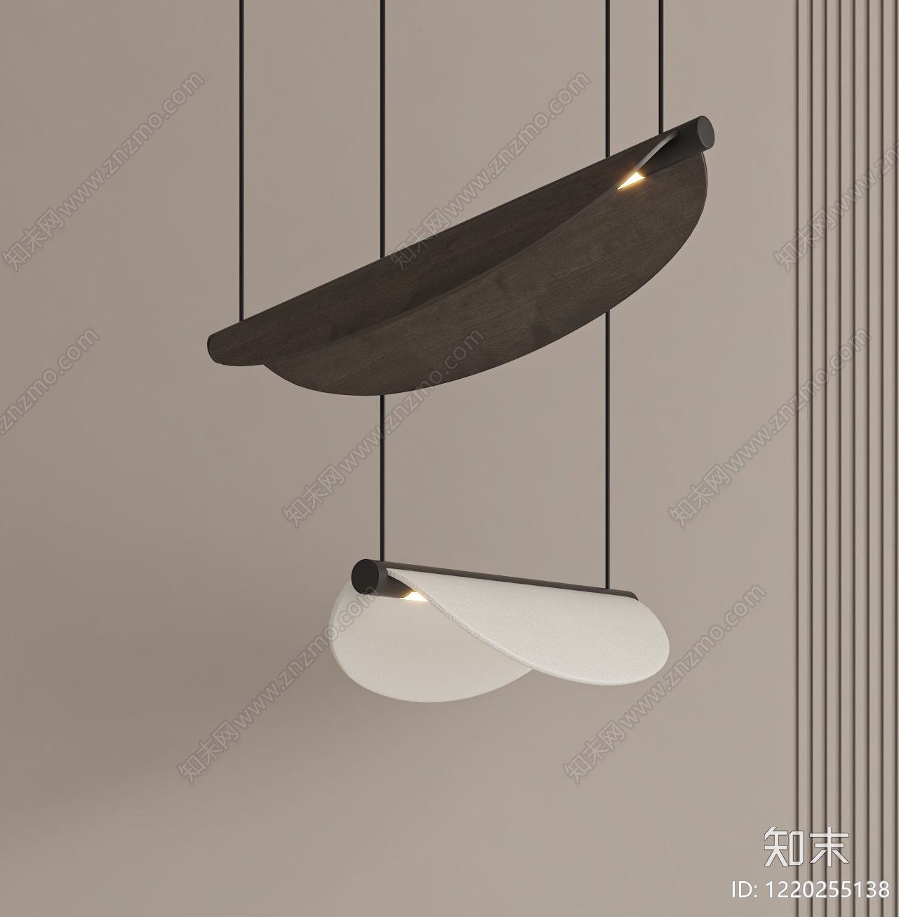 极简艺术吊灯3D模型下载【ID:1220255138】