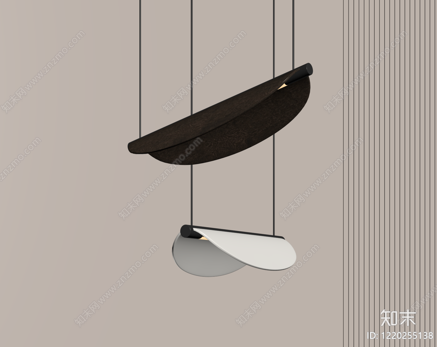 极简艺术吊灯3D模型下载【ID:1220255138】