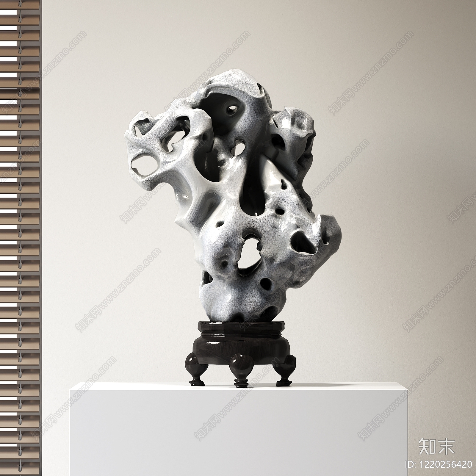 新中式雕塑摆件SU模型下载【ID:1220256420】