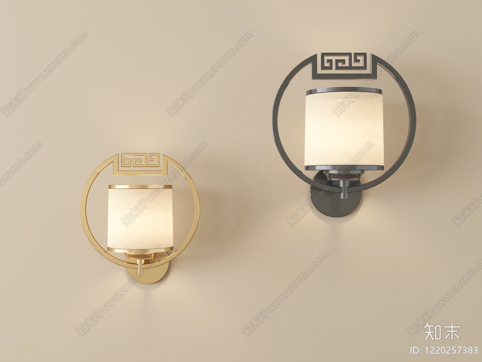 新中式儿童壁灯3D模型下载【ID:1220257383】
