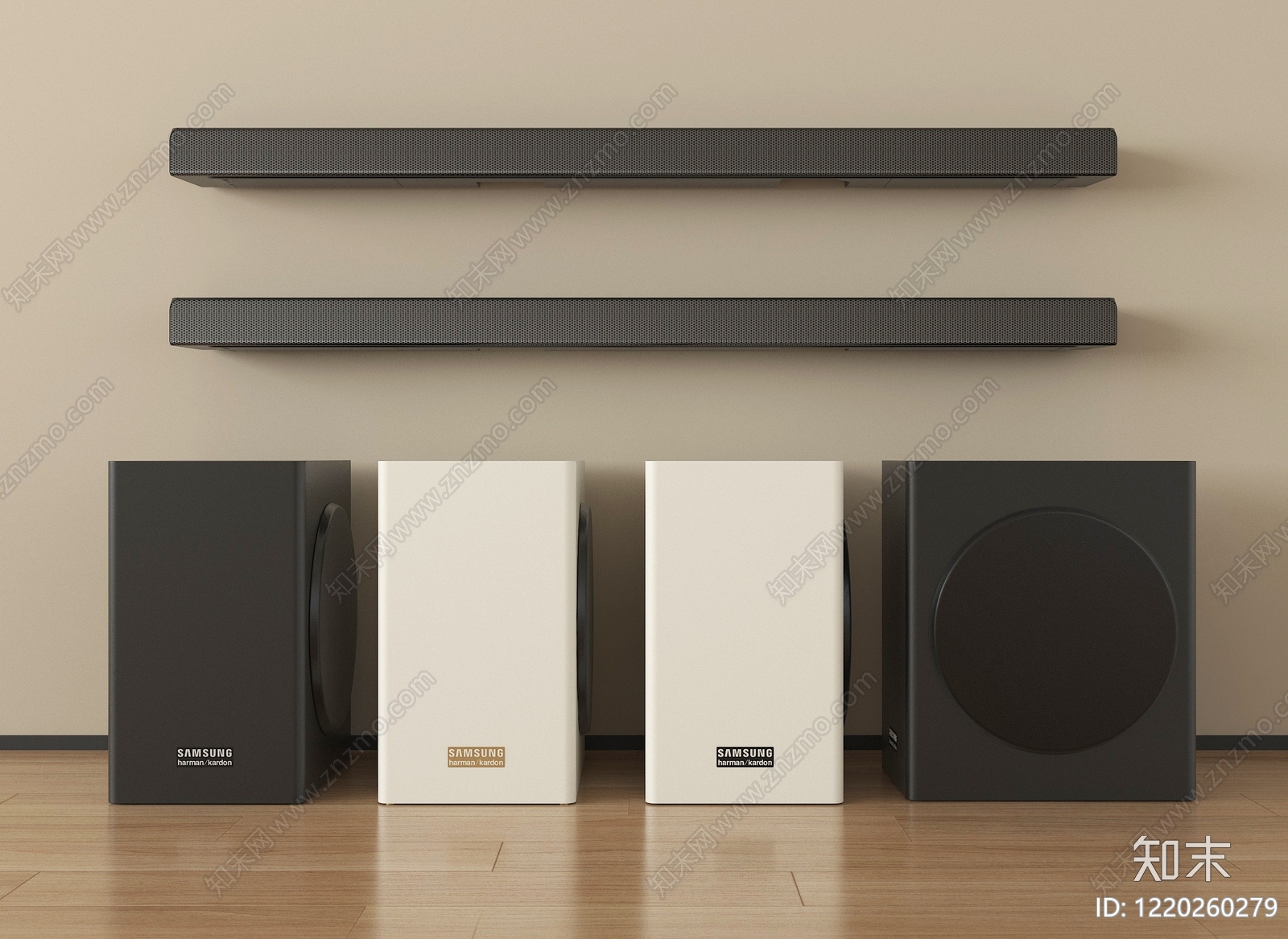 极简舞台音响3D模型渲染效果图