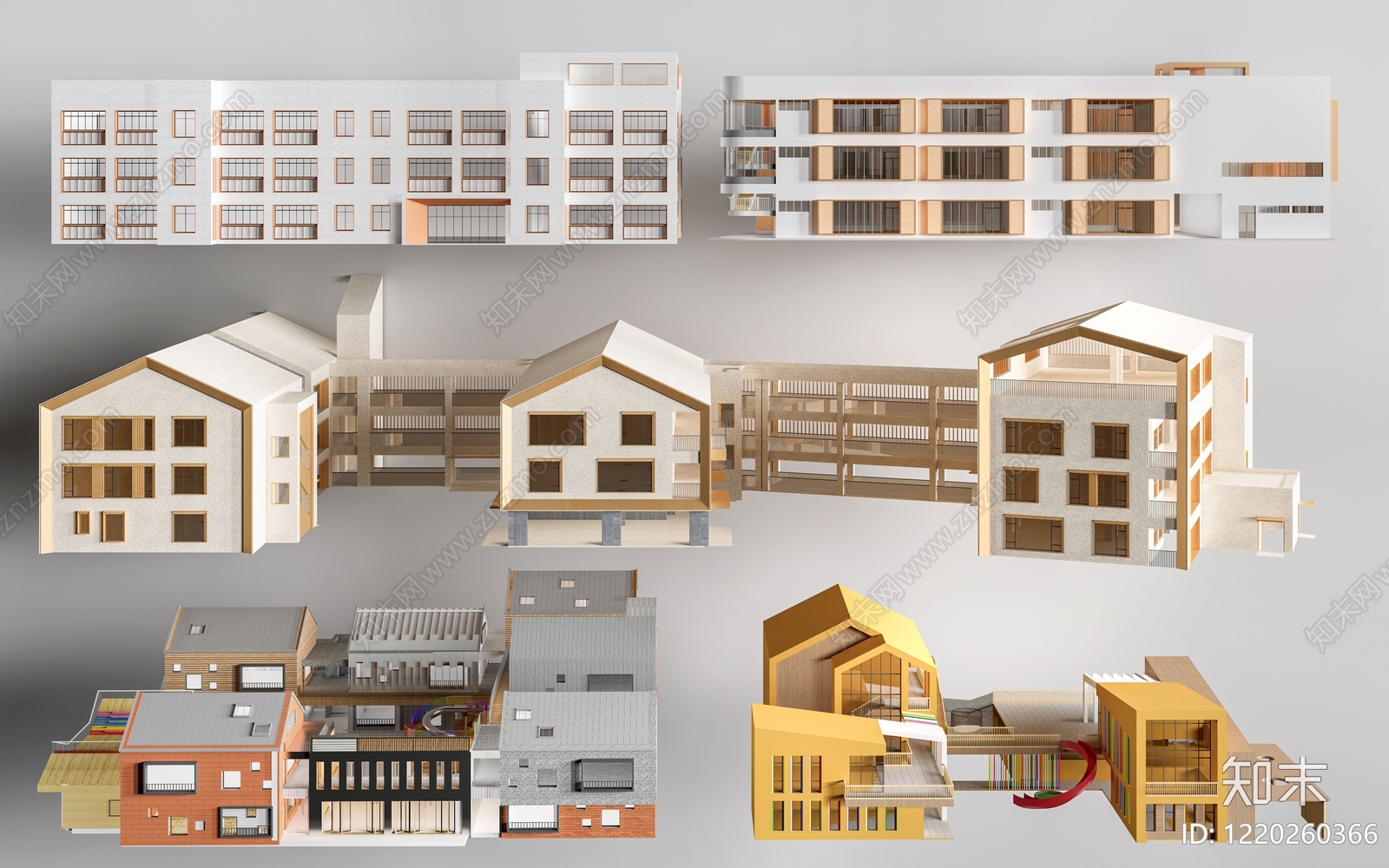现代主义艺术风格建筑3D模型下载【ID:1220260366】