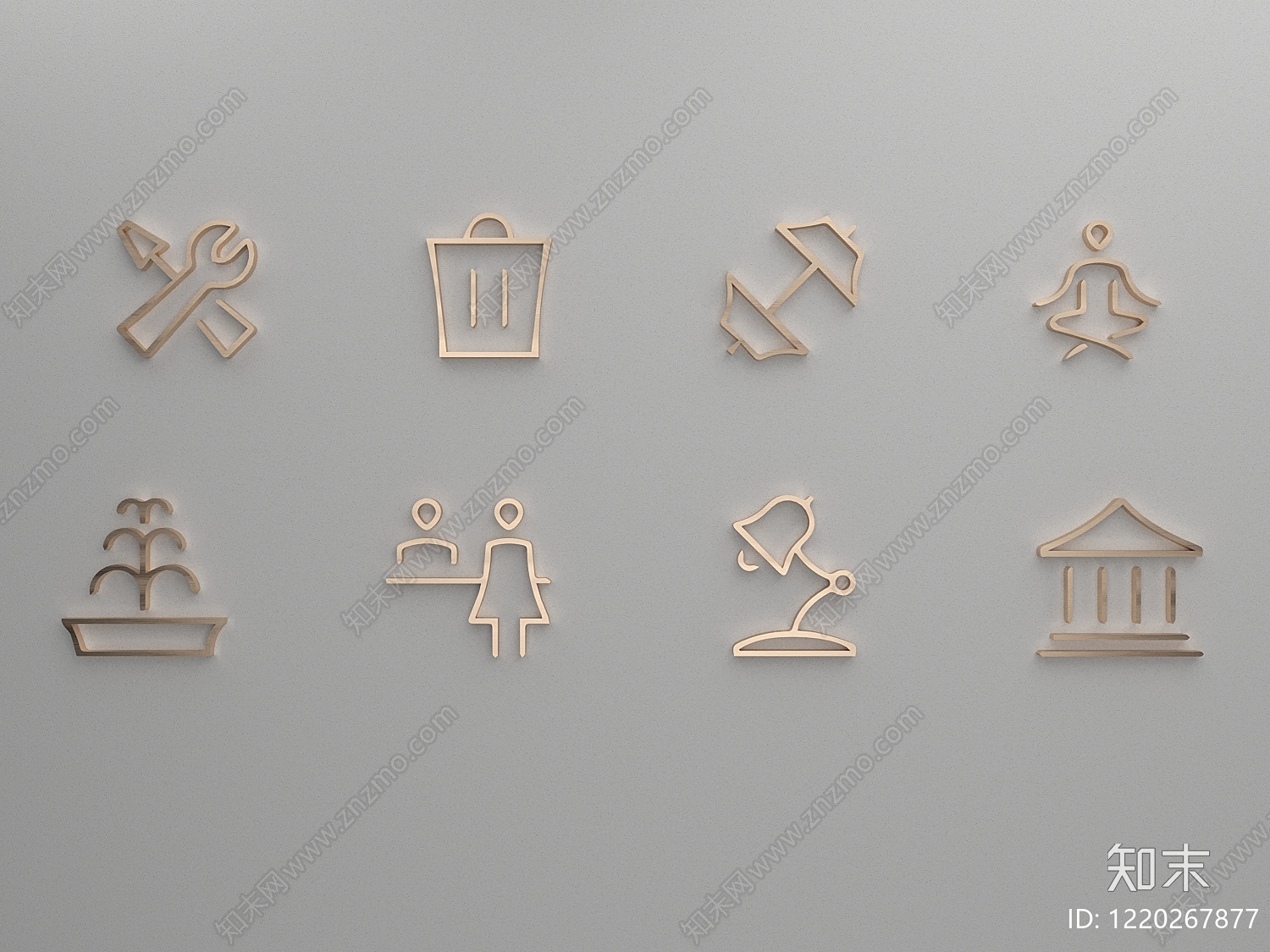 极简标识标牌SU模型下载【ID:1220267877】