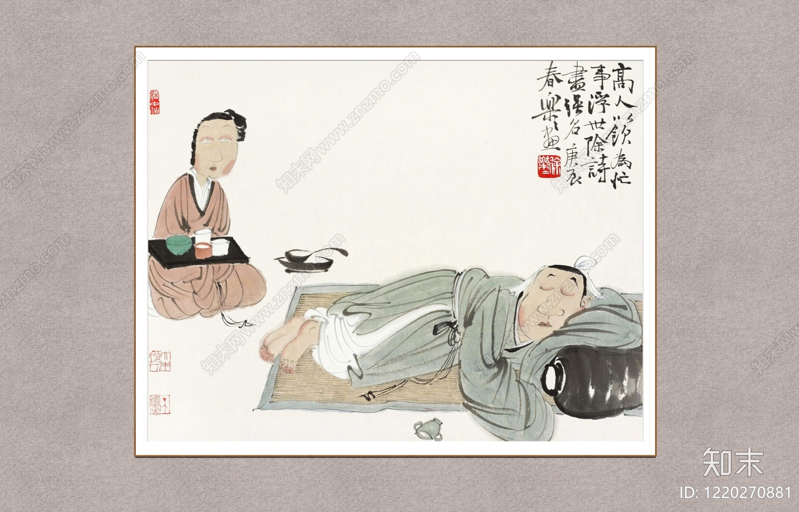新中式挂画SU模型下载【ID:1220270881】