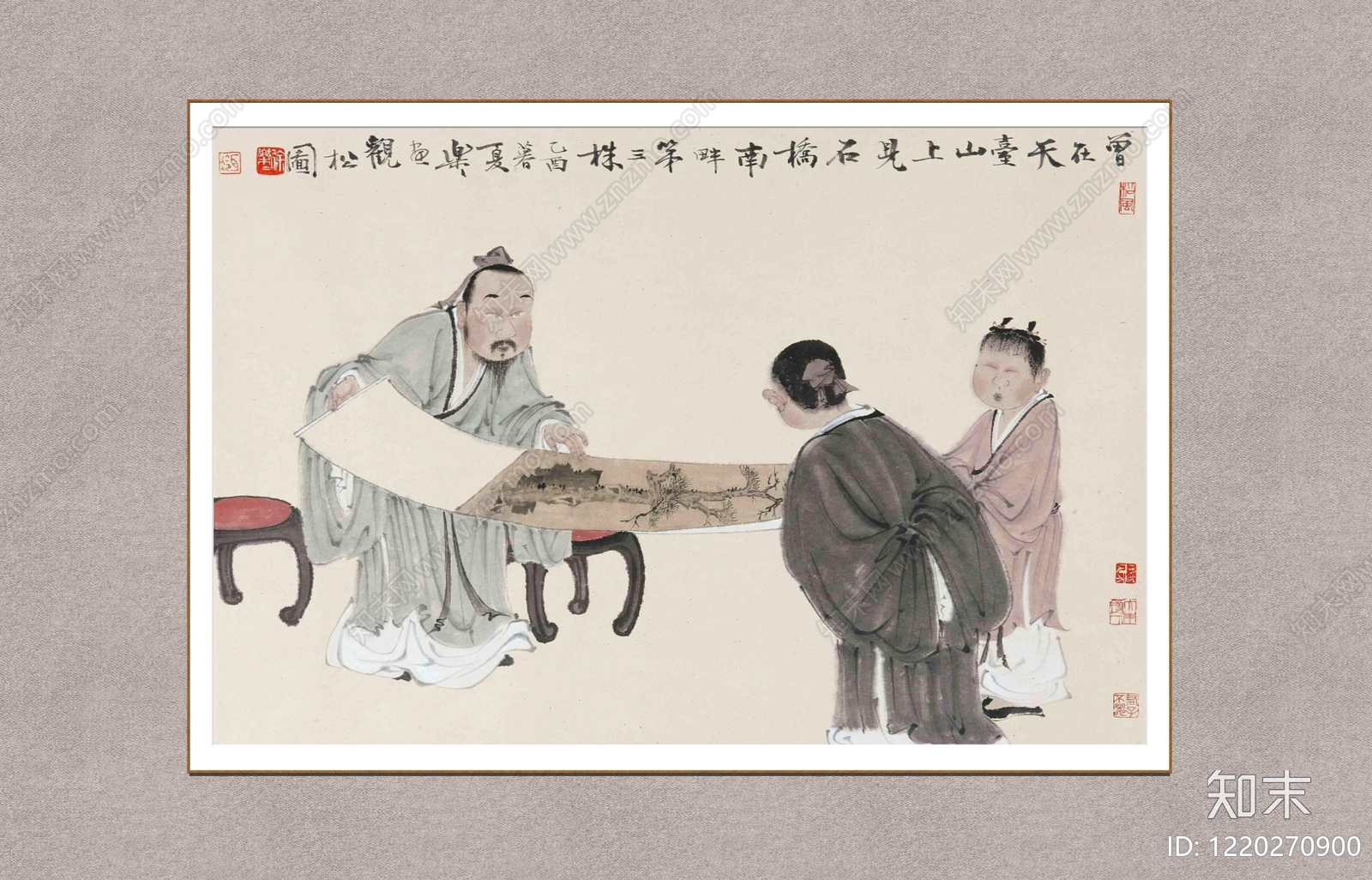 新中式挂画SU模型下载【ID:1220270900】