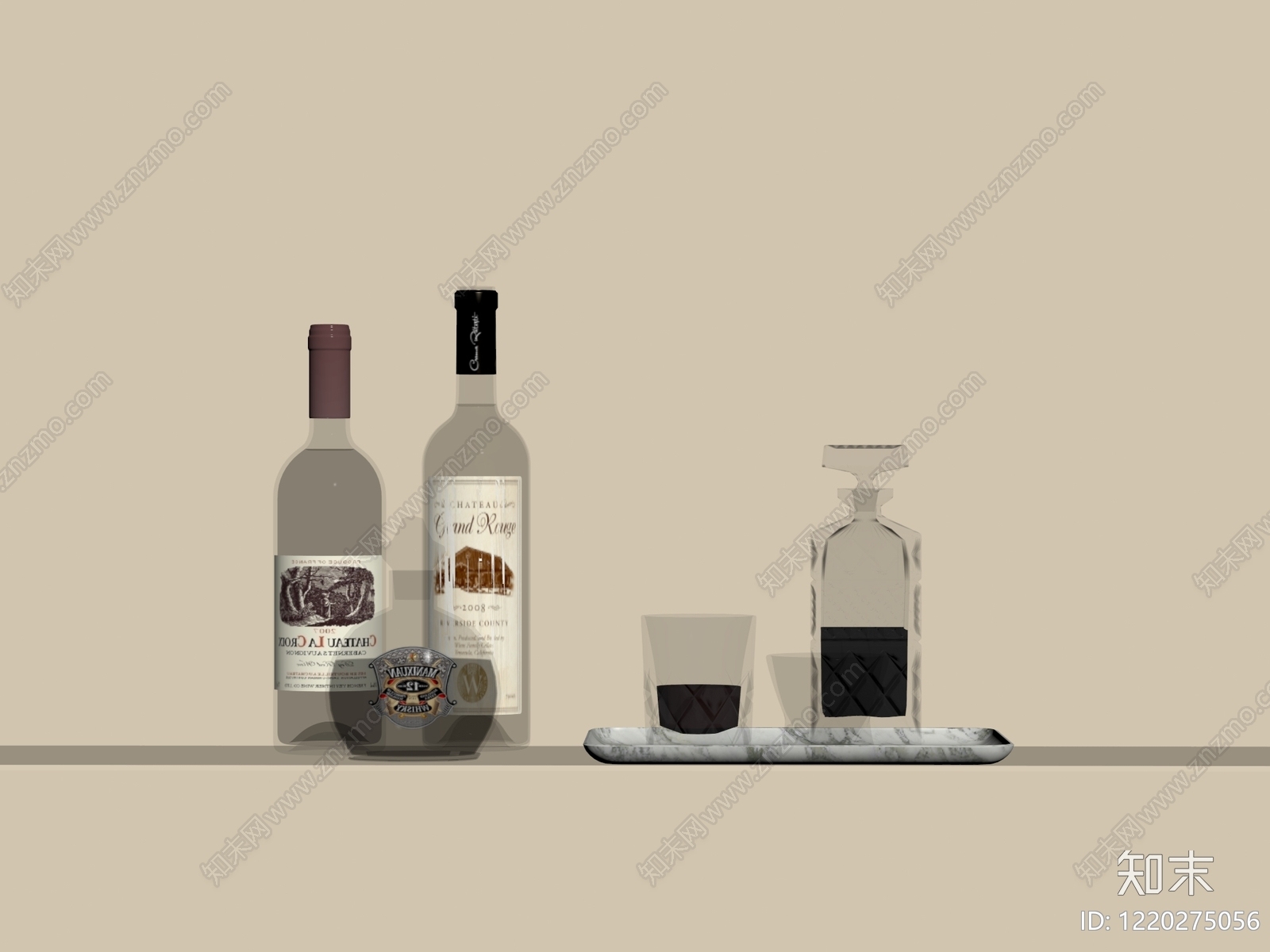 复古酒具SU模型下载【ID:1220275056】