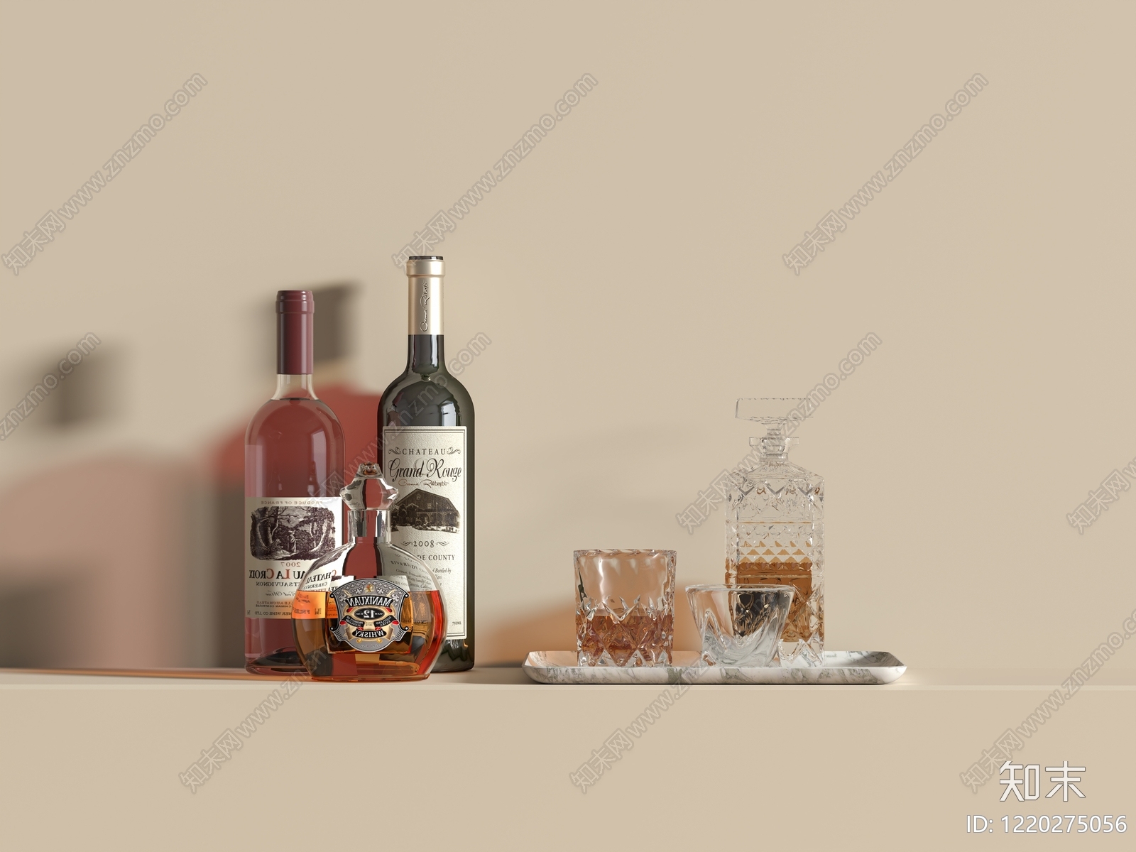 复古酒具SU模型下载【ID:1220275056】