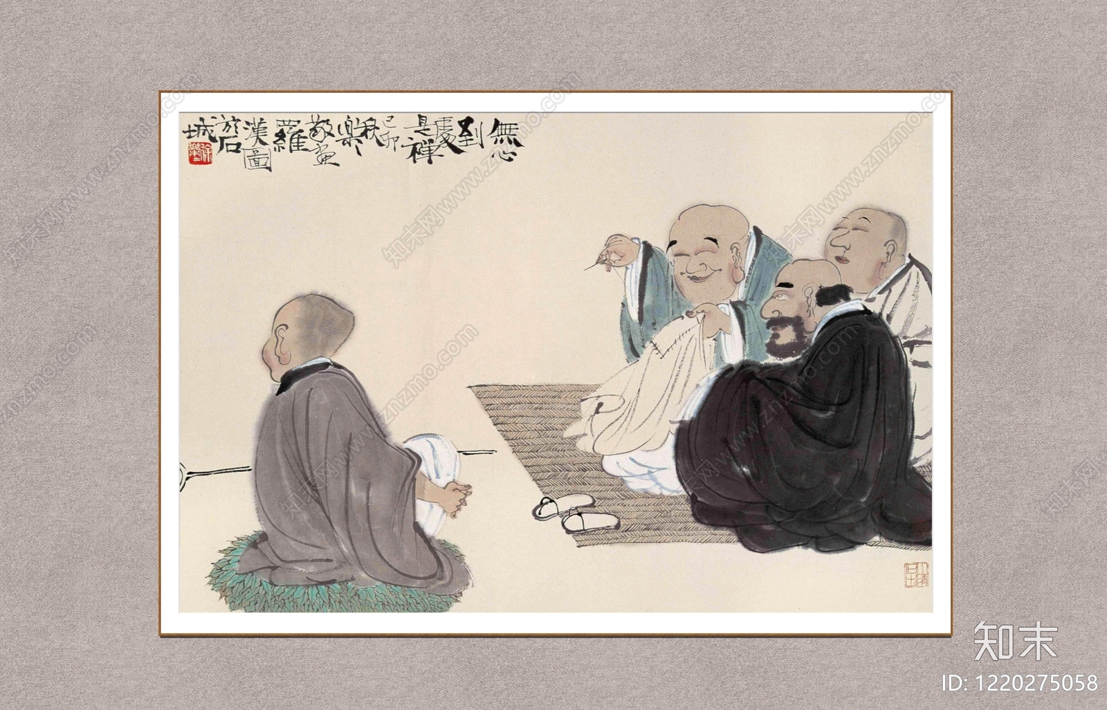 禅意挂画SU模型下载【ID:1220275058】