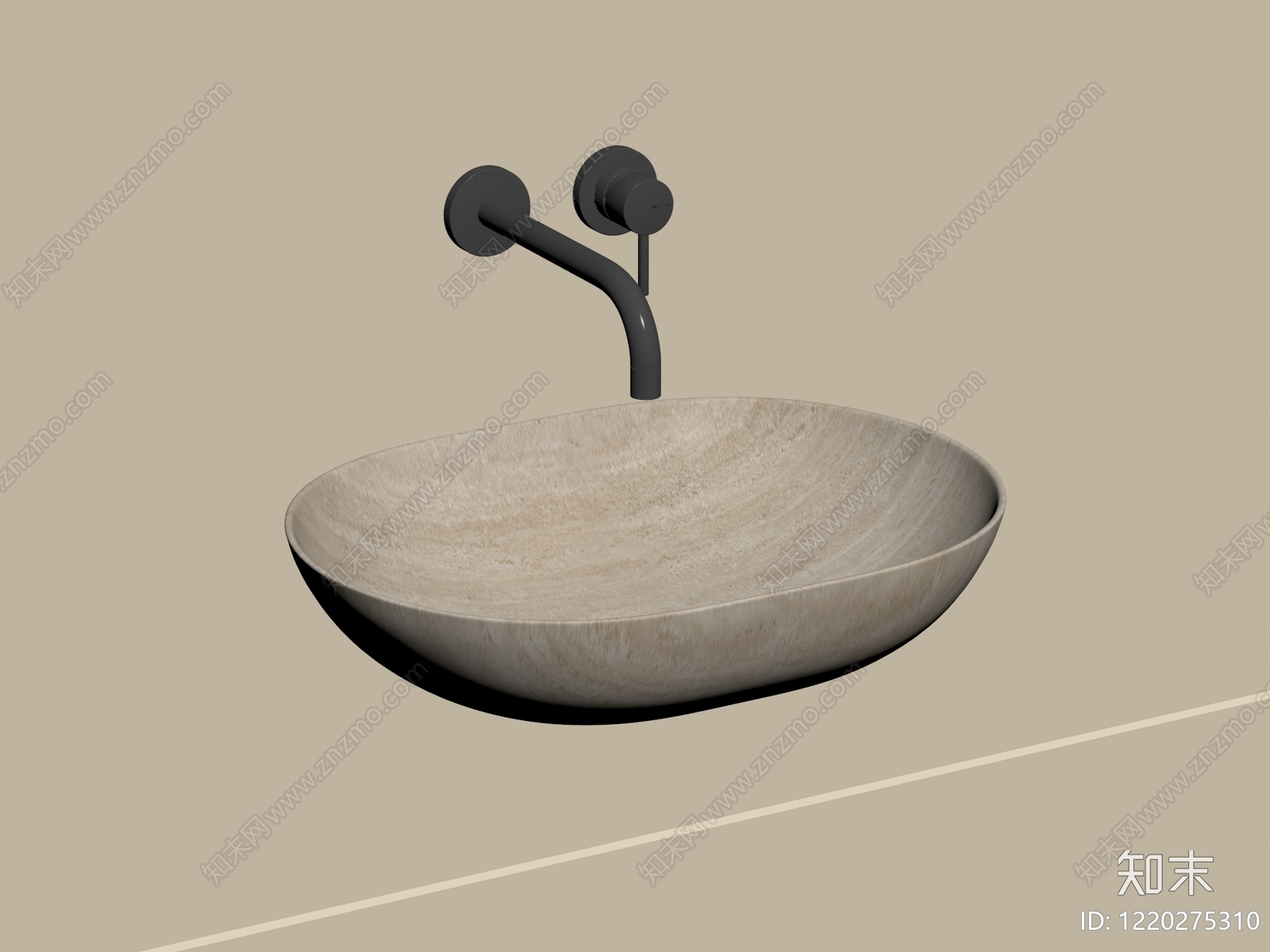 侘寂洗手台SU模型下载【ID:1220275310】