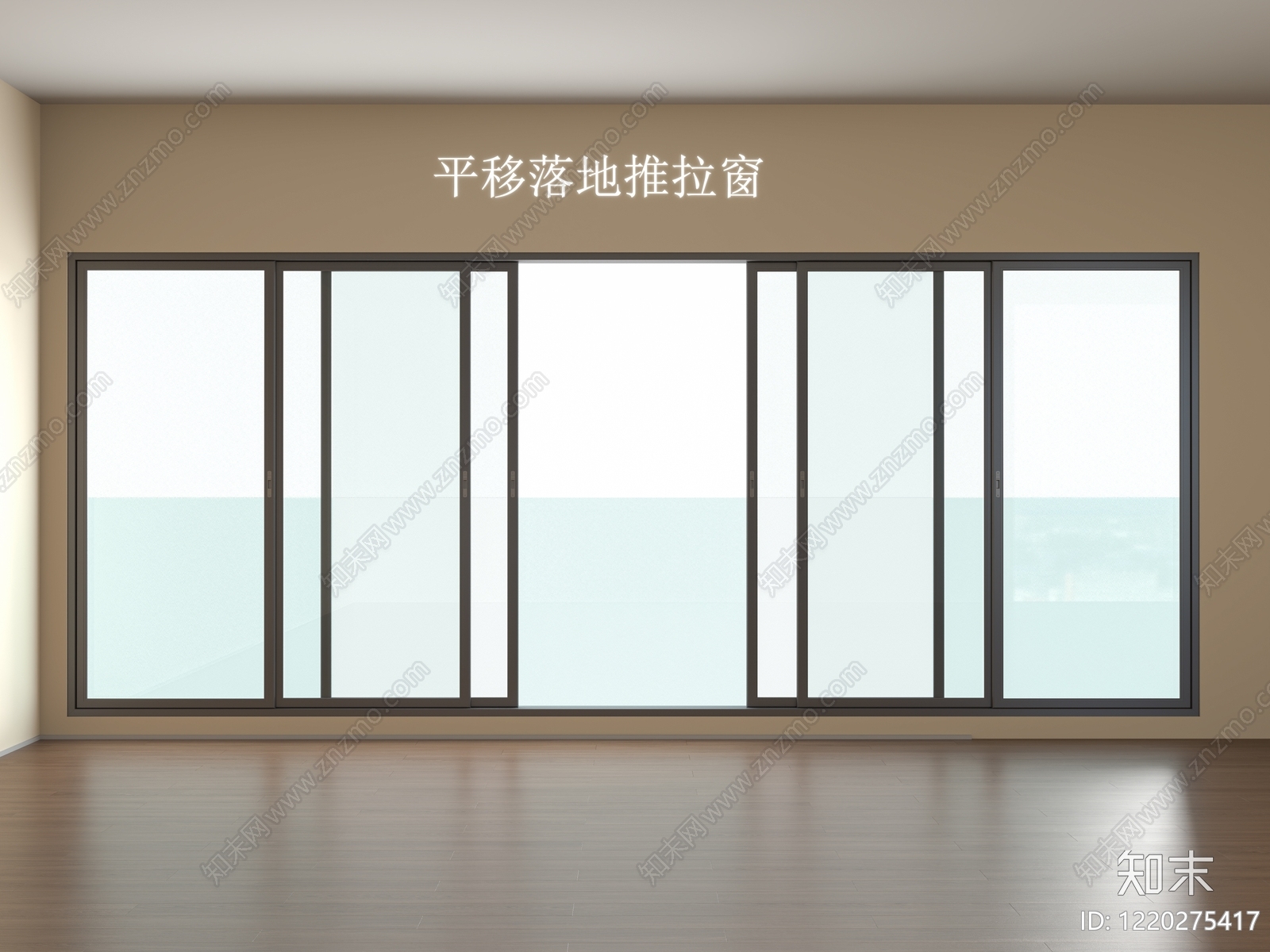 极简落地窗SU模型草图