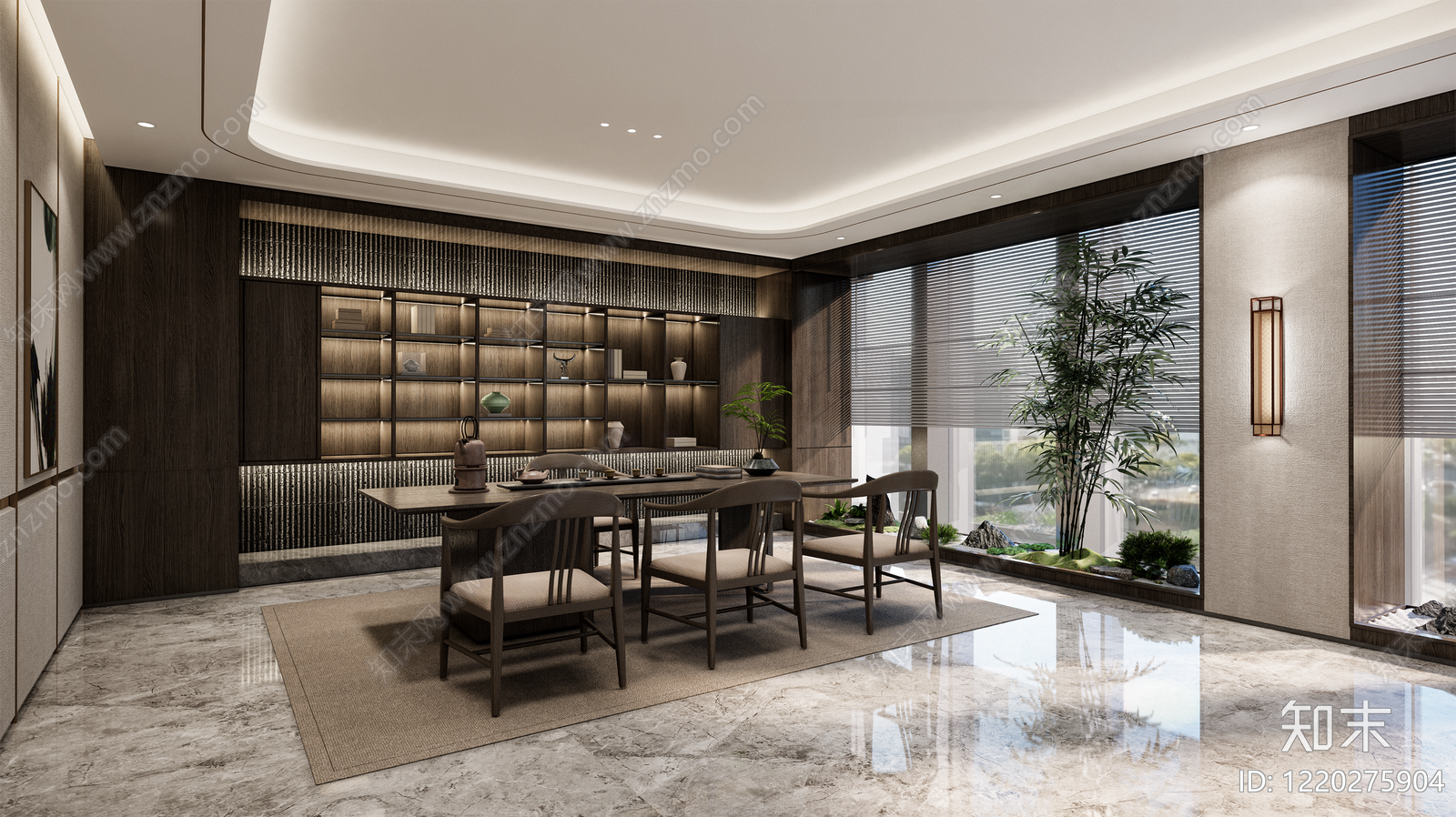 新中式接待室SU模型下载【ID:1220275904】