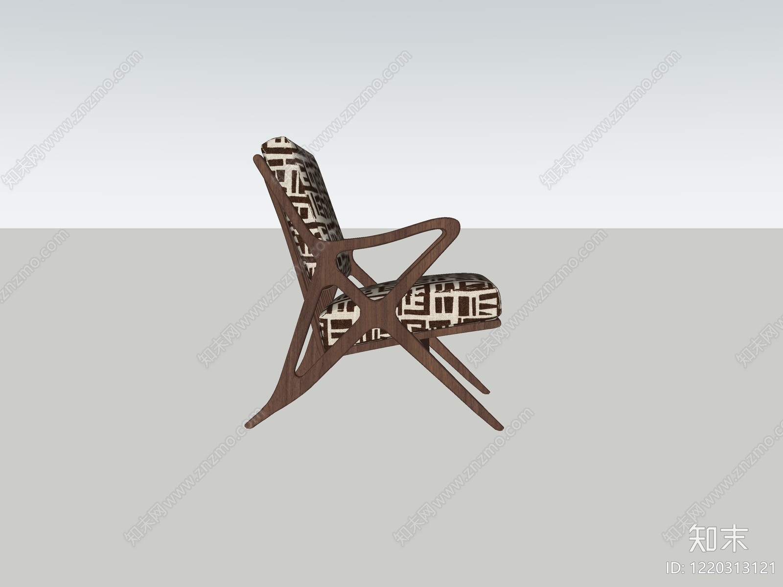 中古风休闲椅SU模型下载【ID:1220313121】