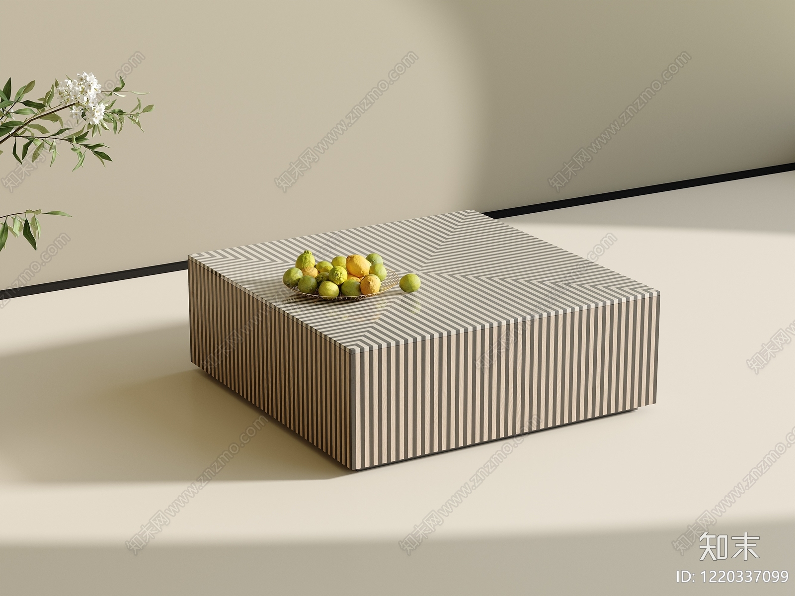 极简茶几3D模型下载【ID:1220337099】